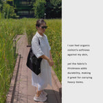 Load and play video in Gallery viewer, LARGE ORGANIC COTTON TOTE
